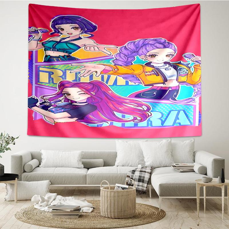 Kpop cartoon Tapestry Hanging for Bedroom,Livingroom, Playroom,Decor Art Room Wall Tapestry Holiday and Birthday Gifts