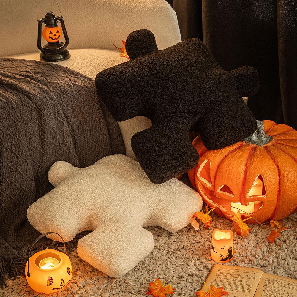 Funny Halloween Ghost Pillow Festive Atmosphere Decorative Cushion Cover Ins Cute Plush Alien Doll Pillow