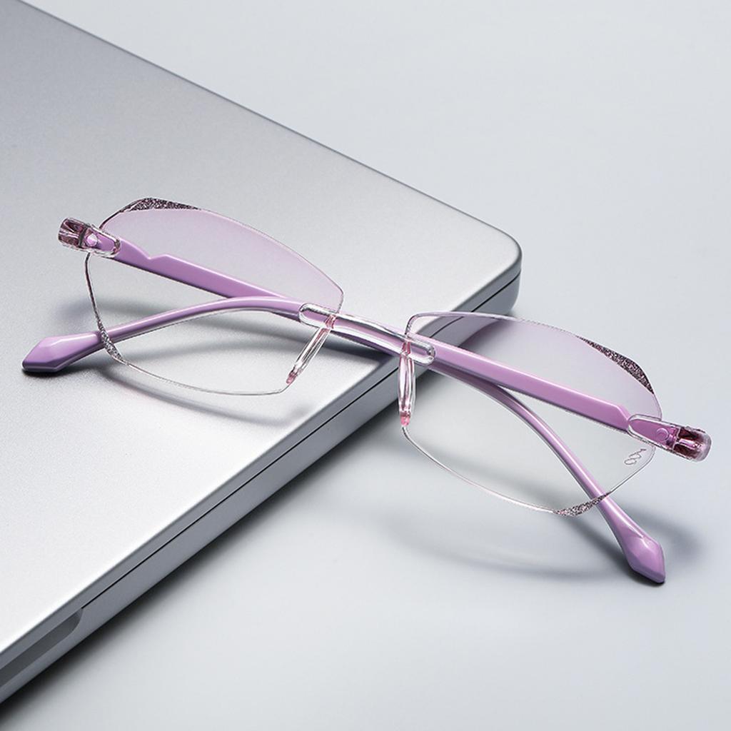 Reading Glasses For Women Resin Lens Anti Blue Light UV Protection PC Frame Fashionable Multi Functional Eyewear