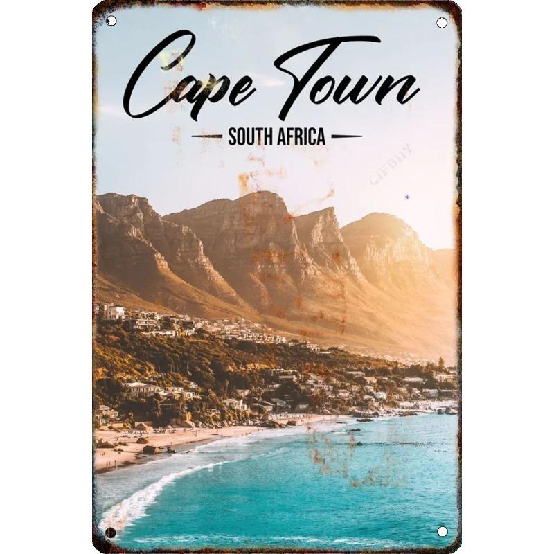 Cityscape Travel Metallschild, Urbanes Landschafts-Wanddekor 20x30cm