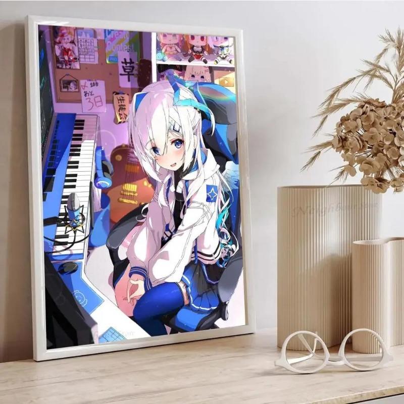 Amane Kanata Hololive Vtuber Anime Poster  Waterproof Art Print for Coffee House Bar Room Wall Decor  Pc Premium Quality