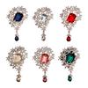 Elegant Crystals Flower Brooch For Evening Wear Office Attire Retro Fashion Jewelry Sturdy Alloy Gifts Box Ready