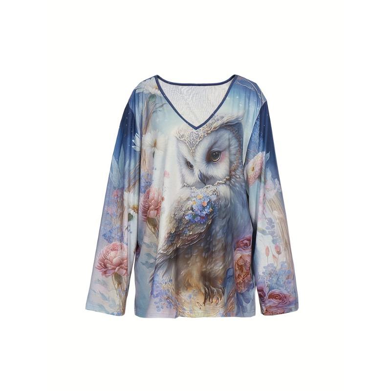 Plus Size Women's Long Sleeve Shirt V Neck T-Shirt Pullover Sweatshirt Casual T Shirt Tops Shirt Summer Best Choice