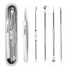 Set of Antibacterial Stainless Steel Acne Needles and Blackhead Removers for Blackhead Blackhead and Pore Includes Storage Cell Acne Blackhead Face