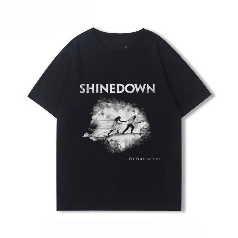 

Fallen Bands Summer ShortSleeved Mens and Womens American High Street Heavy Metal Rock TShirt Fashion Trend S