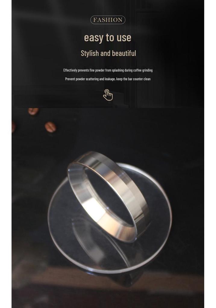 Anello Dosatore Magnetico in Acciaio Inossidabile: Manico Anti-Schizzo per Macchina da Caffè 51/53/58mm.