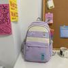 School Bag for Women, INS Trendy Minimalist Color-block Versatile Vintage Workwear, Large Capacity Computer Backpack for Middle and High School 