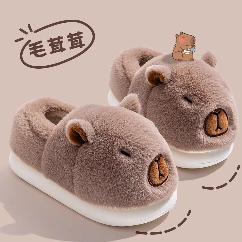 Heel Cotton Slippers 2025 New Autumn and Winter Indoor Home Plush Warm Non-slip Outer Wear Cotton Mop