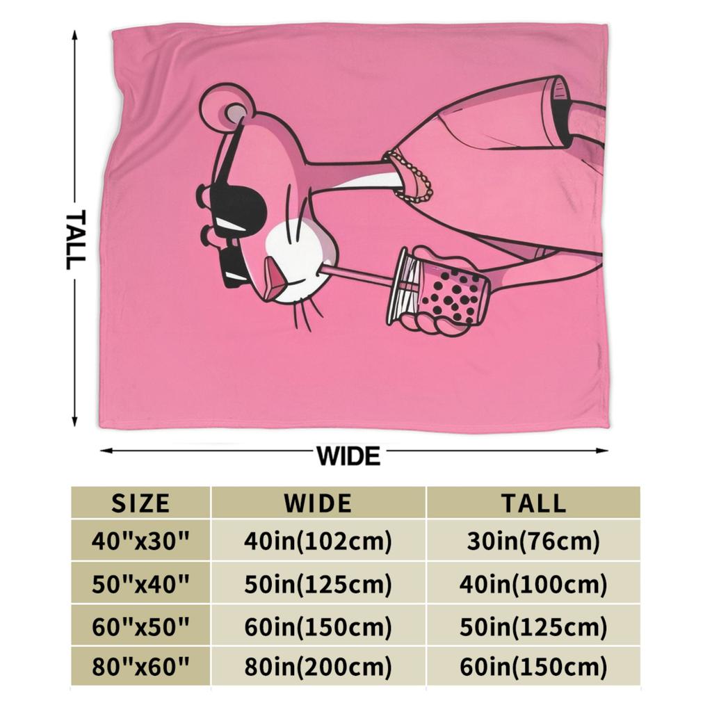 Pinks Panthers Drink a Drink Blankets Fleece Super Warm Throw Blanket for Home Couch Bedspread