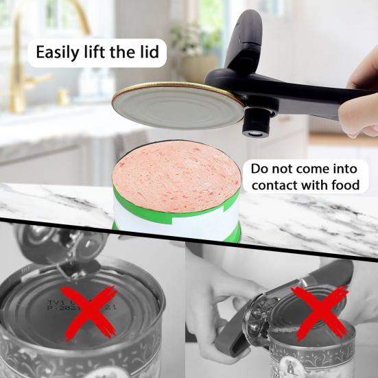 Can Opener Multi-Function Can And Bottle Opener Ergonomic Handle Kitchen Tools for Camping Travel Use
