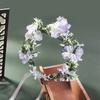 Pastoral Flower Shape Headband for Traveling Taking Photo Spring Girl Ethnic Hair Hoop Wedding Party Bride Hairband