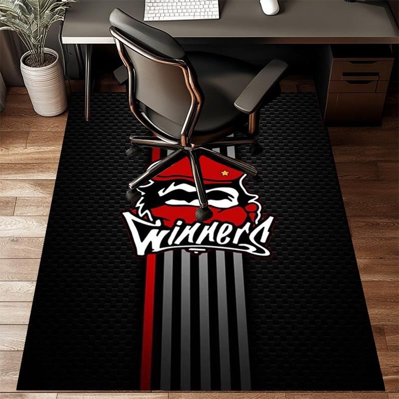 Fc Crest Design Printed Office Carpet Chair Cushion  Entryway Rug, Rugs for Living Room, Bedroom Christmas gifts