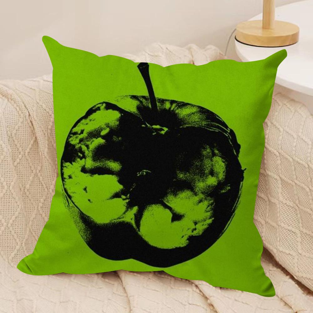 C-Charlis XCX B-BRAT Cushion Cover Soft Plush Fabric Double-Sided Printed Sofa Cushion Cover for All Seasons Home Decor Gift
