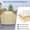 Vodotěsný kryt na gril z 420D oxfordské tkaniny, celoroční protiprachový kryt na venkovní grilovací kamna a nábytek