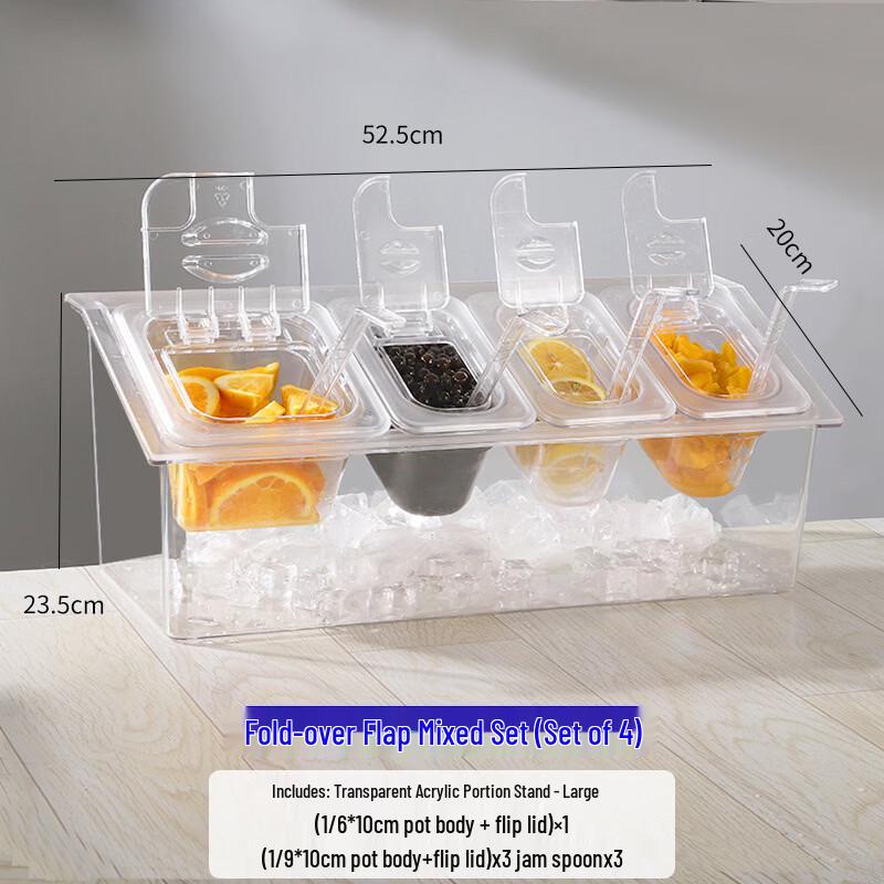 Handun Transparent 3-Compartment Serving Box