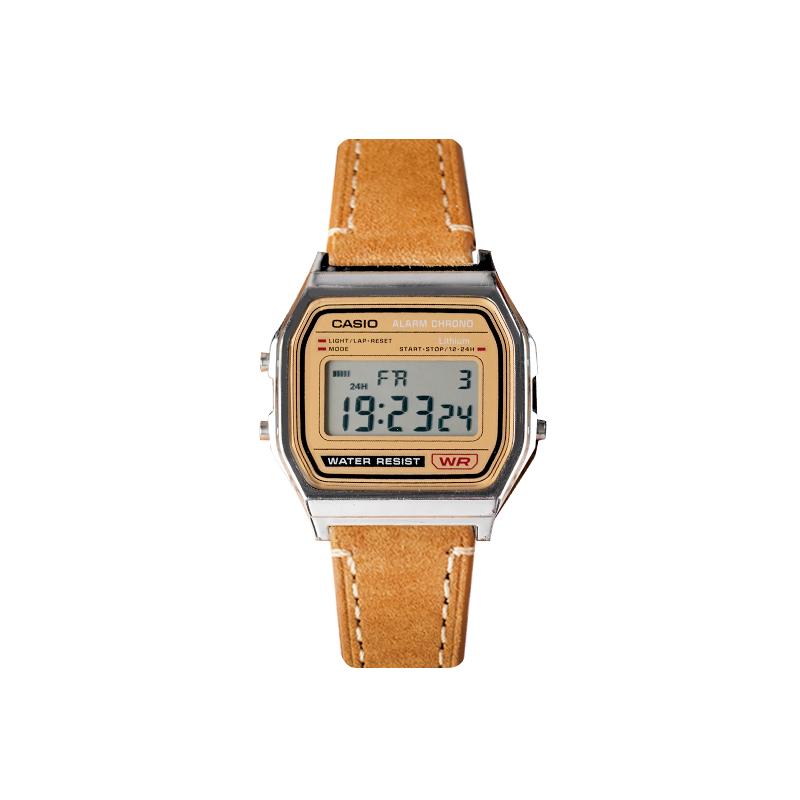 CASIO Unisex Coffee Watch A158WEA-9JF(Watch8--) Regular Watch Box