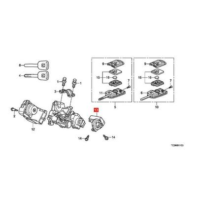 Para Honda Odyssey 2.4L 2010-12 Accord 2.0/2.4L 2011-2013 Unidad Módulo Inmovilizador