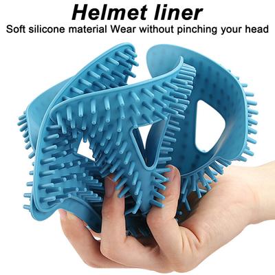 Cycling Helmet Pad Anti-slip Silicone Tooth Breathable Universal Outdoor Motorcycle Bike Padding Insert Cushion Liner Mat Helmet Accessories