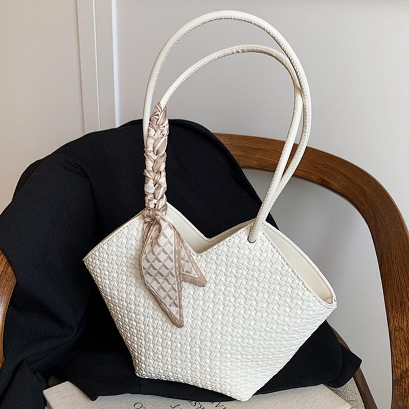 PU Leather Bags for Women Handmade Knitting Bags Handwoven Female Bags Shoulder Bags Luxury Brand Fashion New