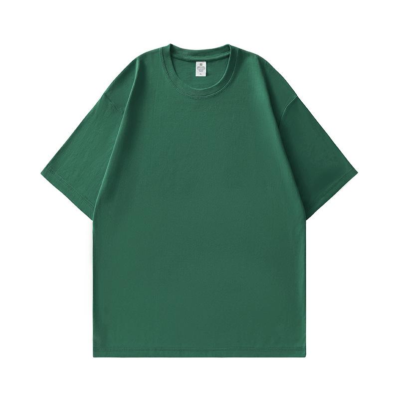 

VEZFAA Женская мода Повседневный однотонный принт Лето Весна Короткие рукава О-образный вырез Блузки и рубашки XXXL темно-зеленого