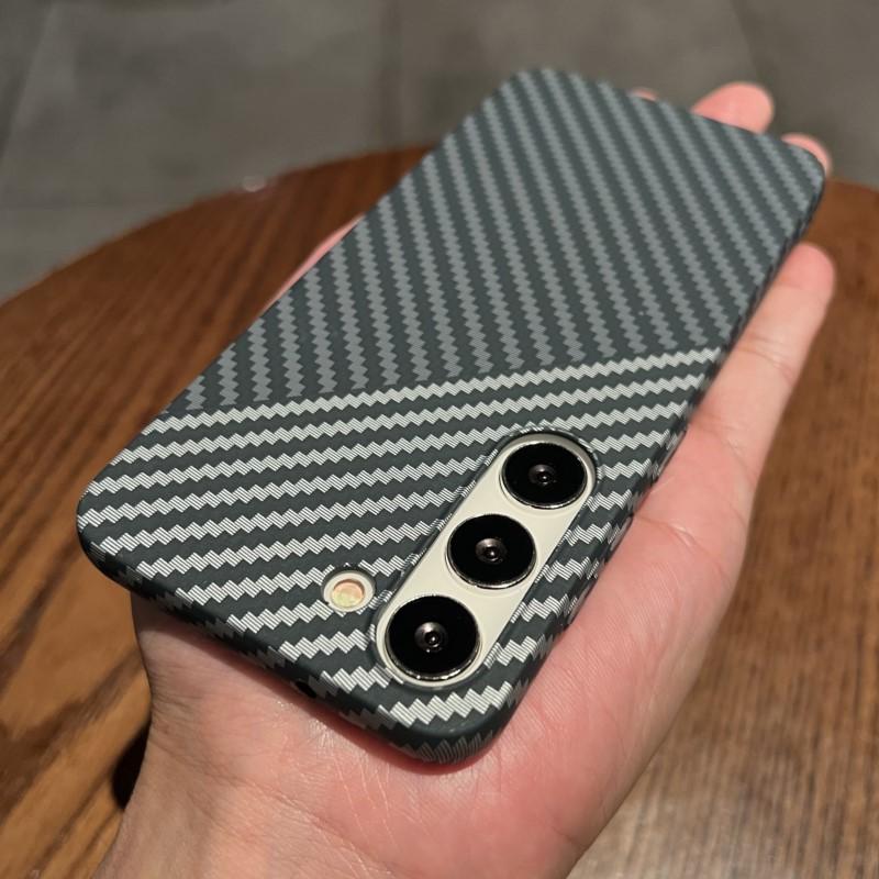 Carbon Fiber Texture Magsafe Magneitc Case For Samsung Galaxy S26 S25 S24 S23 S22 Plus Ultra A55 A56 A15 A16 A17 Thin PC Cover
