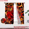 2D flat printing 2pcs Happy Valentine's Day Window Drapes Romantic Red Roses3 Digital Printed Polyester Drapes Festive Holiday