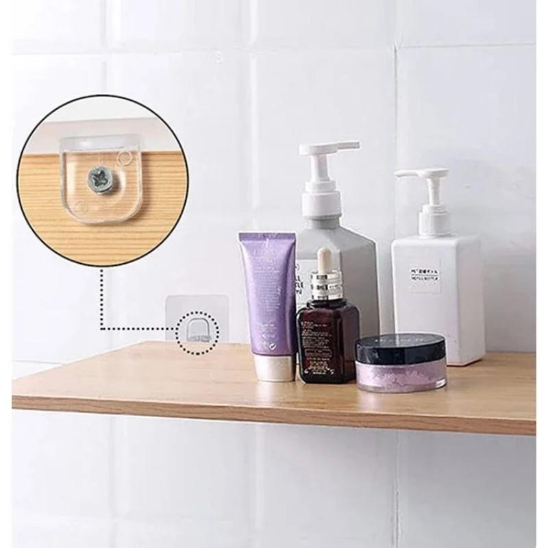 10pcs Wardrobe Divider Brackets Non-Marking Sticky Kitchen Cabinet Divider Brackets Anti-Side Slip Layer Support Brackets