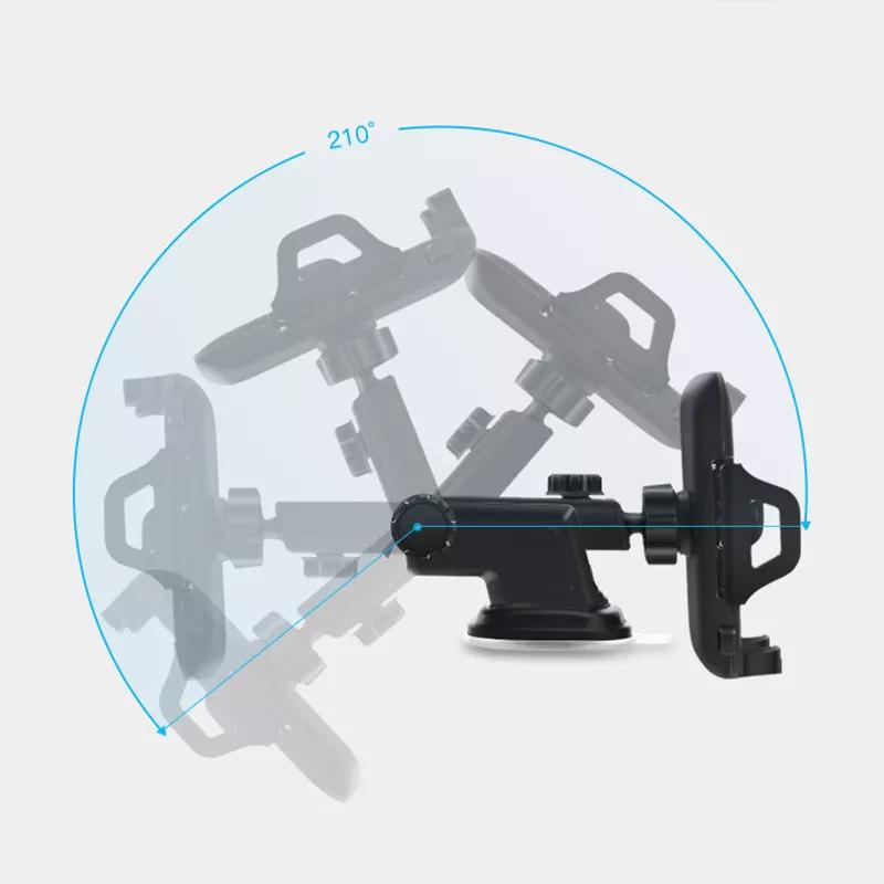 Adjustable Stable Car Phone Holder Adjustable Height Suction Cup Air Vent Clip Universal Carbon Fiber Texture Mobile/GPS/PDA