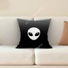 Alien Caution Sign Area  UFO Sofa Couch Pillow Cover Cushion Case Home Bedroom Decoration