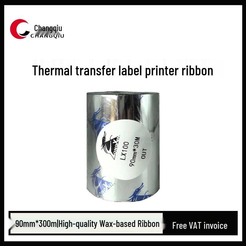 

90mm x 300m Wax Ribbon Compatible with TSC Thermal Transfer Label and Barcode Printers