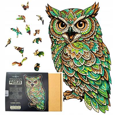 Wooden Owl Puzzle 430 Pieces Owl Puzzle Wooden Bird Puzzle Wise Owl