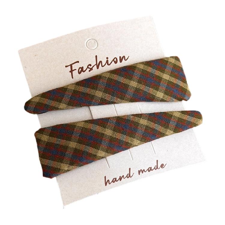 Stylish Fashionable Hair Barrettes Hair Clip Sweet Hairpin Barrette Plaids Hair Clip Christmas for Women Girl