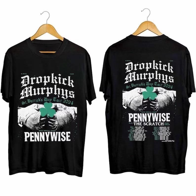 Dropkick Murphys St. Футболка унисекс для тура на День Святого Патрика 2024 XXXL