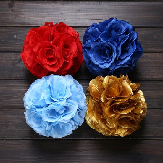 7inch Artificial Rose Silk Flower Kissing Ball Wedding Party Mall DIY Decoration