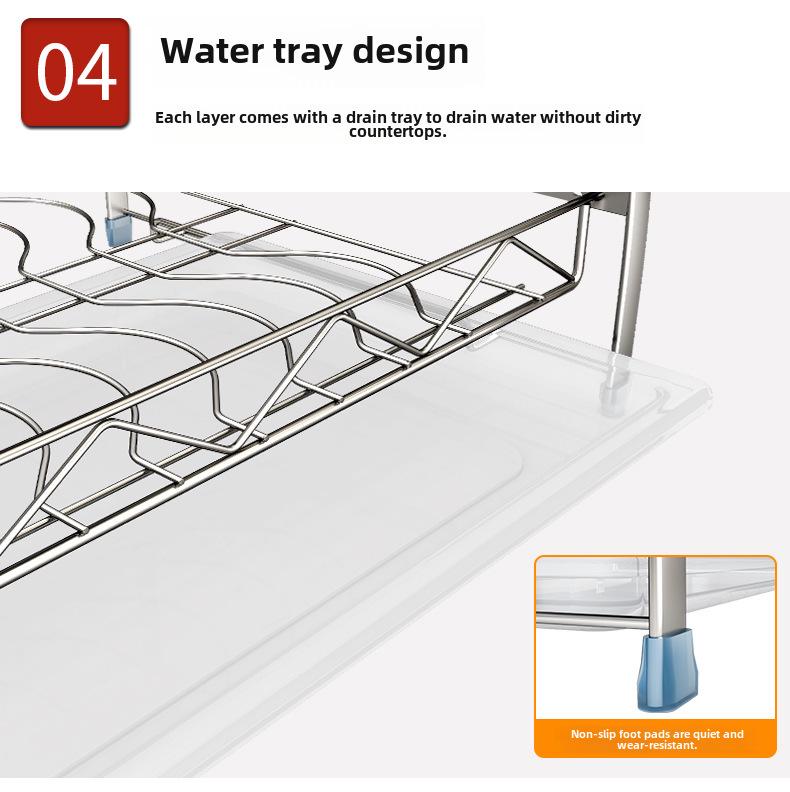 304 Stainless Steel Kitchen Bowl and Utensil Storage Rack