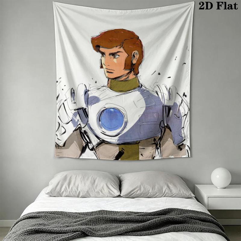 Captain Future Wall Tapestry Aesthetic Wall Hanging Printed Fabric Blanket Decorative Tapestries for Bedroom Living Room Home Decor