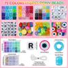 Rainbow Color Clay Pony Beads Bracelet Making Kit Jewelry Making Letter Beads Accessories Kit DIY Jewelry Art Handmade Supplies