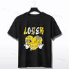 Funny Stylish 'Loser Heart' Print Cotton T-Shirt for Men & Women - Comfort Fit Pure Cotton Short-sleeve Crewneck Tee Streetwear
