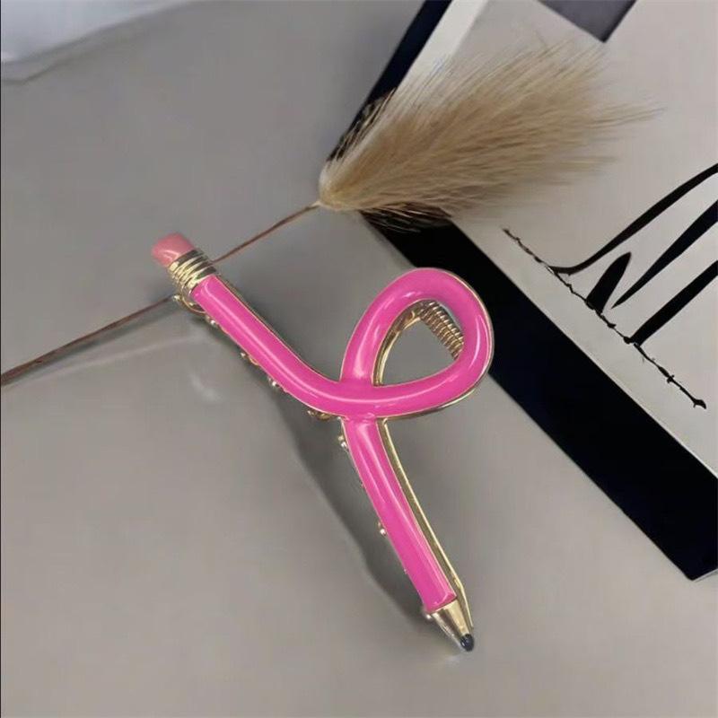 1pc High-end Pencil Shape Hair Claw Clips Women's Nonslip Simulation Hair Clip Back of The Head Shark Clip Large Hair Volume