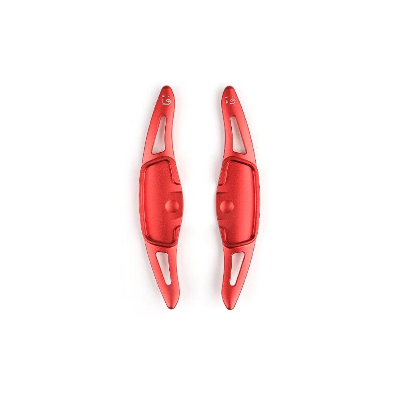 For Kia EV4 2025 2026 2PCS Silver Red Aluminum Alloy Steering Wheel Paddle Shifter Gear Shift Extension Interior Accessories