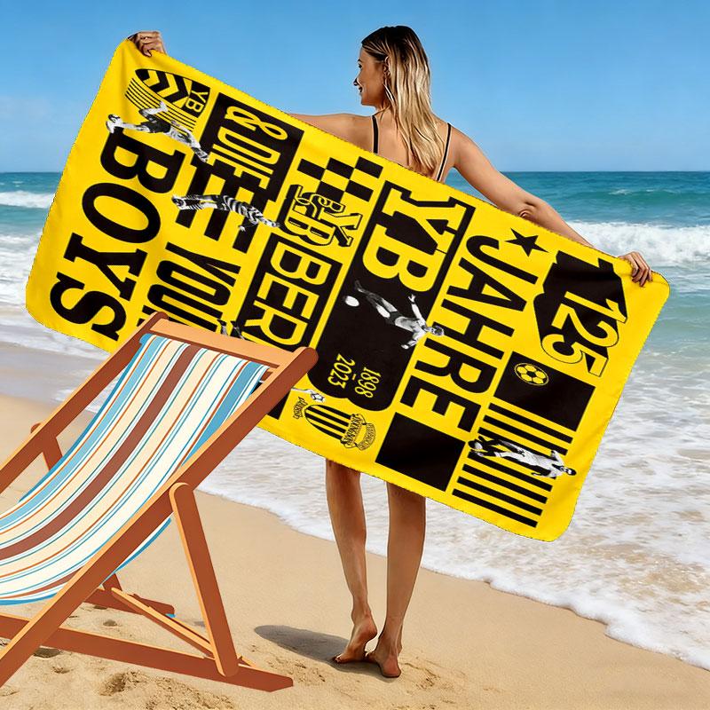 YB Print Beach Towel, Large Soft Quick Dry Towel for Beach Camping Swimming