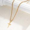 New Stainless Steel Cross Pendant Necklace for Men Women Minimalist Gold Color Jewelry Male Female Necklaces Chokers Gifts 2024