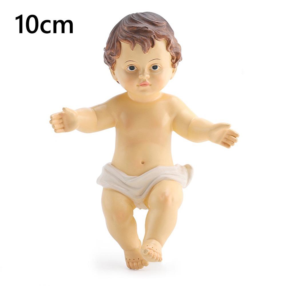 

Resin Clotless Doll Ornament Creative Cute Baby Figurine Home Decor Courtyard Doll Sculpture 10cm