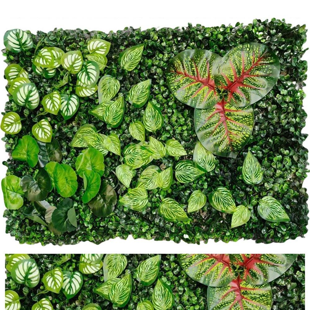 Flower Artificial Plant Wall Panel DIY Simulation Maple Plant Sheet  Home Garden Fence