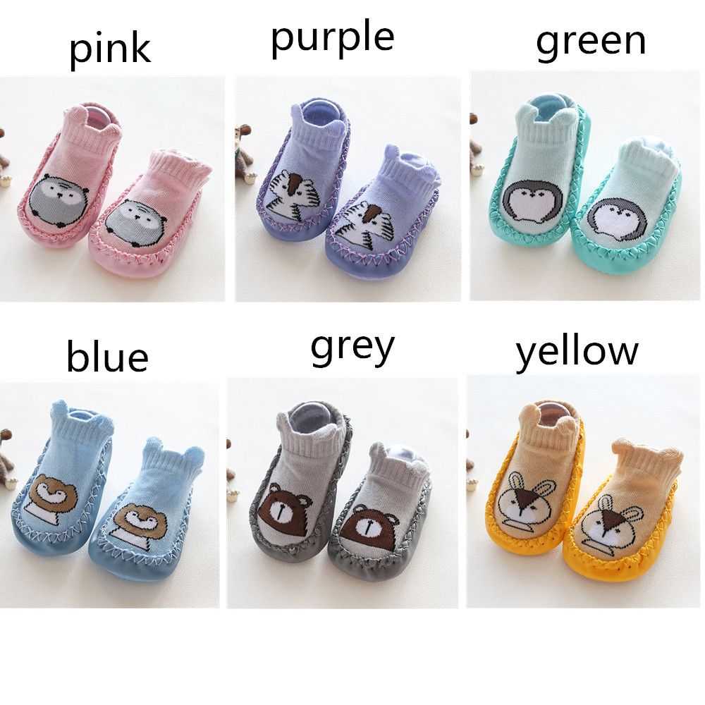 First Walkers Infant Shoes Floor Socks Combed Cotton Socks Shoes Anti-slip Cartoon