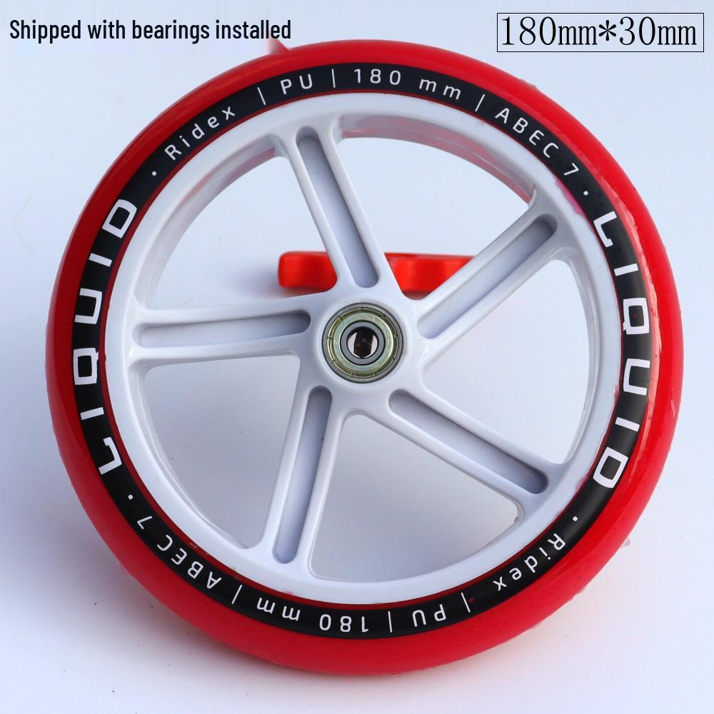 7-8 Inch PU Rubber Universal Silent Wheels for Scooters, Shopping Carts, and Wheelchairs