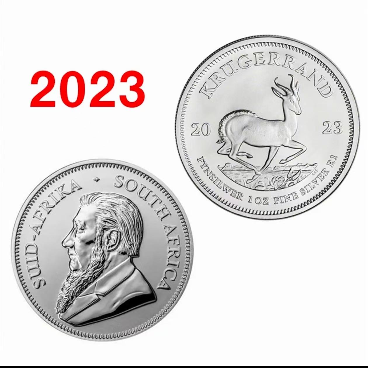 Kruger coin, deer, silver plated, South African commemorative medal, commemorative coin, 2022-2026