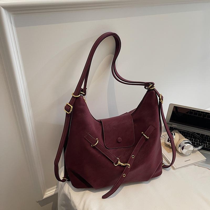 

Suede retro tote bag niche leopard print simple large-capacity bag women s shoulder bag double shoulder bag