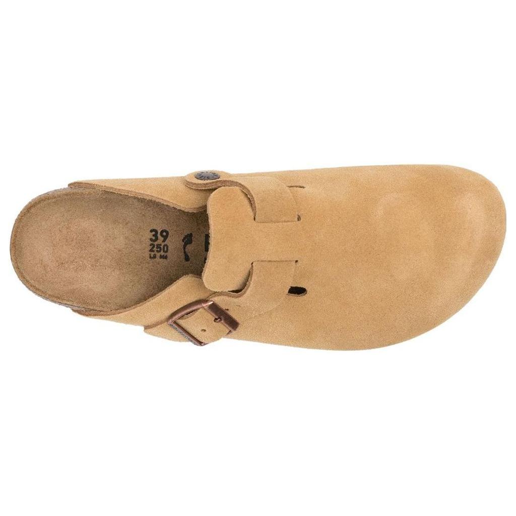 Birkenstock Boston Suede Leather Latte Cream Women Sneakers 1026164