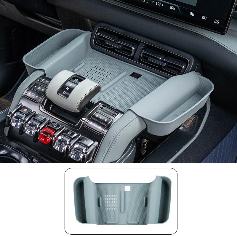 For BYD Leopard 5 2025+ Silicone Wireless Charging Pad Central Control Storage Box Non-slip Pad Interior Car Accessories